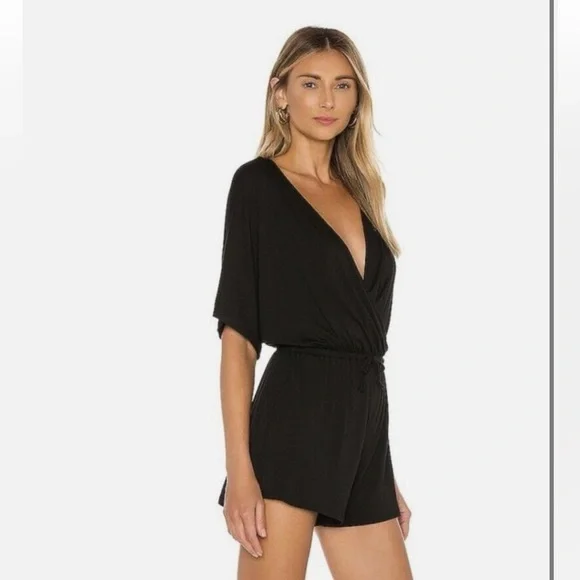 Lovers and Friends Selene Slinky Romper in Black Size Medium - Picture 3 of 9